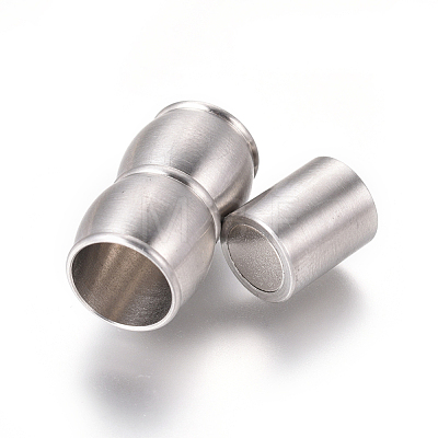 304 Stainless Steel Magnetic Clasps with Glue-in Ends STAS-G203-03P-1