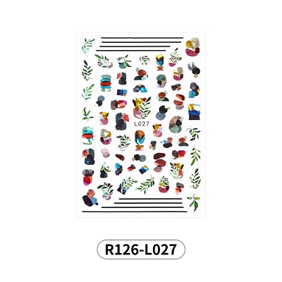 Laser Nail Art Stickers Decals MRMJ-R126-L027-1