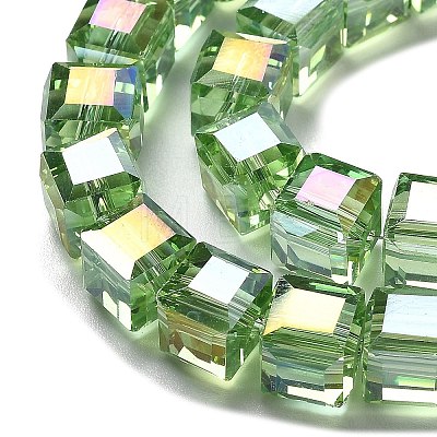 Electroplate Glass Beads Strands EGLA-H108-01A-AB03-1