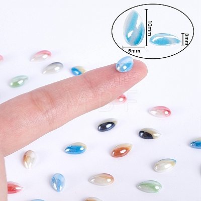 Opaque Glass Cabochons GGLA-BC0001-002-1