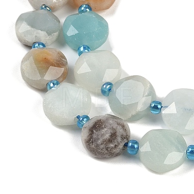 Natural Flower Amazonite Beads Strands G-C116-A38-01-1