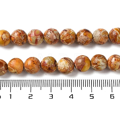 Natural Imperial Jasper Beads Strands G-I122-8mm-24-1