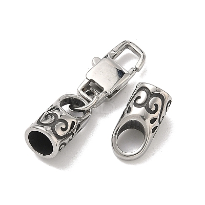 316 Surgical Stainless Steel Square Lobster Claw Clasps STAS-L307-02ASP-03-1