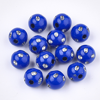 Plating Acrylic Beads PACR-S186-10mm-A02-1