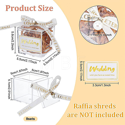 Square Transparent Acrylic Candy Gift Boxes CON-WH0088-15A-1
