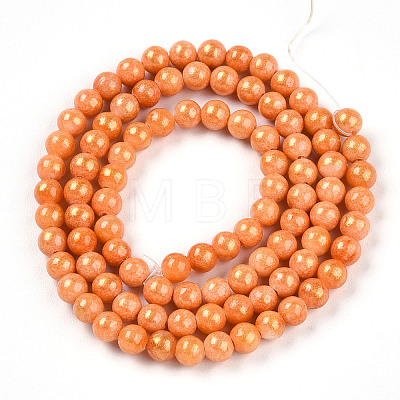 Natural Mashan Jade Beads Strands G-A255-A01-04J-1