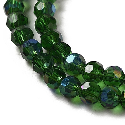 Electroplate Transparent Glass Beads Strands EGLA-A035-T4mm-L10-1