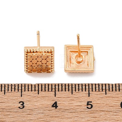 Brass Stud Earrings EJEW-D288-07G-1