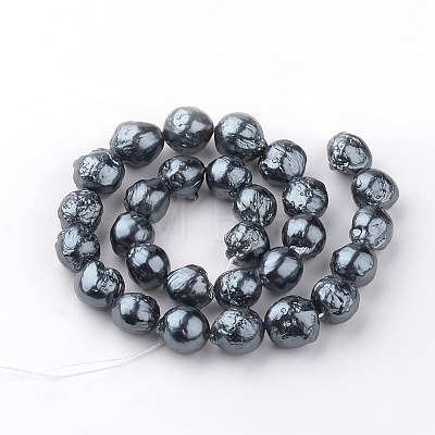 Natural Baroque Pearl Keshi Pearl Beads Strands PEAR-R064-48-1