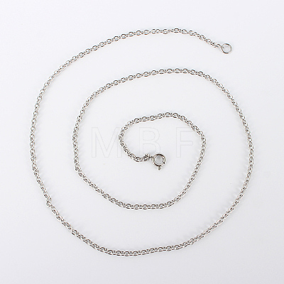 304 Stainless Steel Cable Chain Necklaces MAK-N016-19P-1