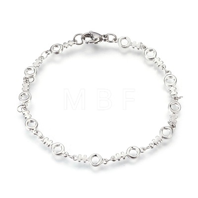 304 Stainless Steel Link Chain Bracelets BJEW-P239-20-1