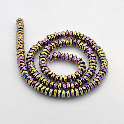 Electroplate Non-magnetic Synthetic Hematite Beads Strands G-J208C-07-1