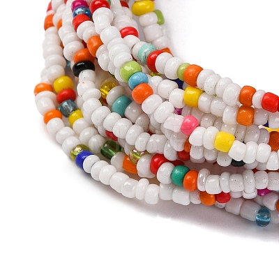 Bohemia Style Glass Beaded Multi-strand Bracelets for Women BJEW-G720-01A-1