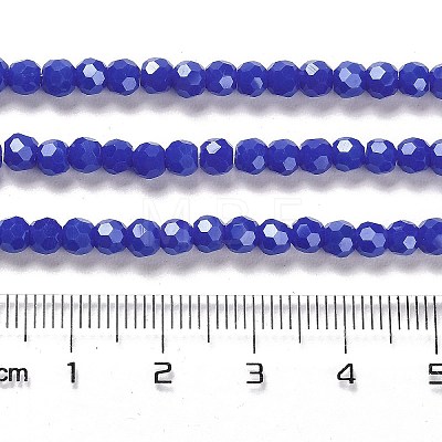 Electroplate Opaque Glass Beads Strands EGLA-A035-P4mm-A07-1