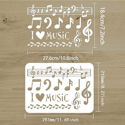 Large Plastic Reusable Drawing Painting Stencils Templates DIY-WH0202-470-1