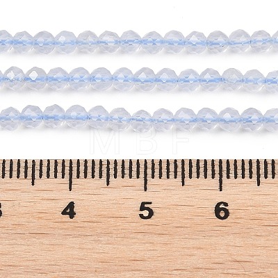 Natural Blue Chalcedony Beads G-P618-3mm-02-1