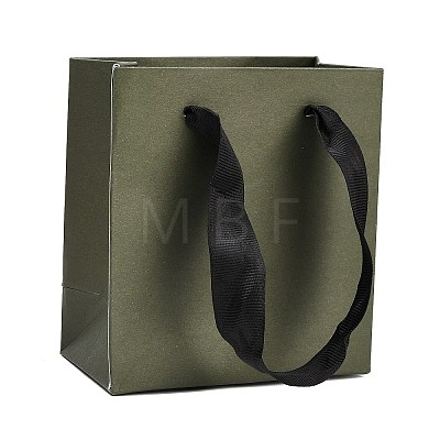 Paper Gift Tote Bags with Ribbon Handles ABAG-K004-05-1