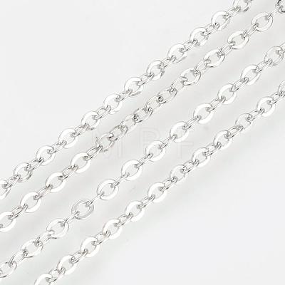 Brass Cable Chains Necklaces MAK-R019-P-1