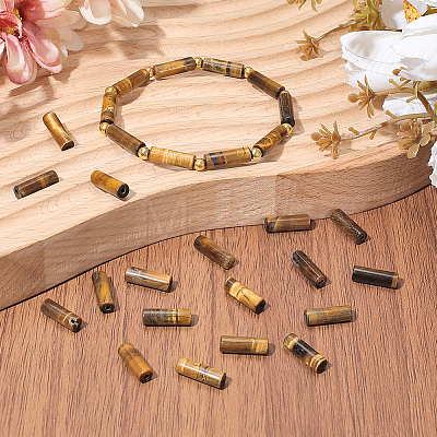 1 Strand Natural Tiger Eye Stone Beads Strands G-PA0002-30-1