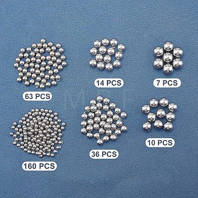 304 Stainless Steel Beads STAS-UN0021-08P-1