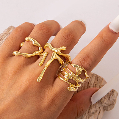 4Pcs Alloy Finger Rings Sets WG7802C-37-1