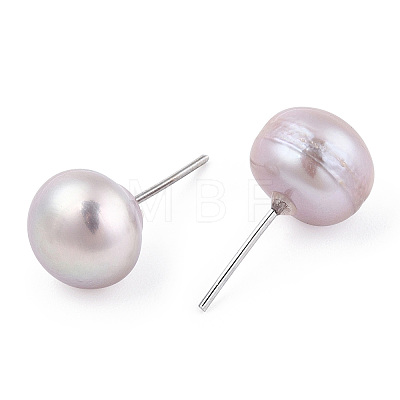 Natural Pearl Stud Earrings PEAR-N020-10A-1