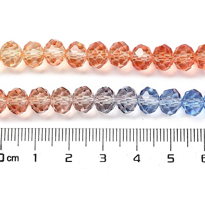 Transparent Painted Glass Beads Strands DGLA-A034-T6mm-A02-1