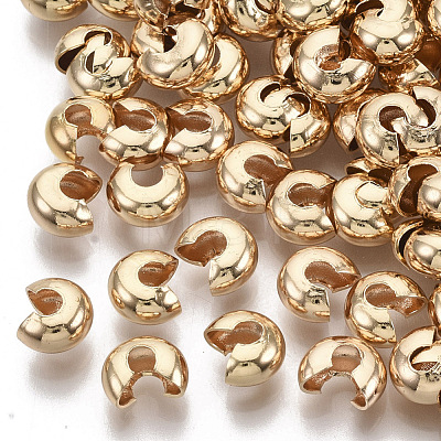 Brass Crimp Beads Covers KK-S354-214B-NF-1