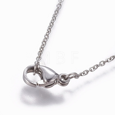 304 Stainless Steel Cable Chain Necklaces X-NJEW-P248-01P-1