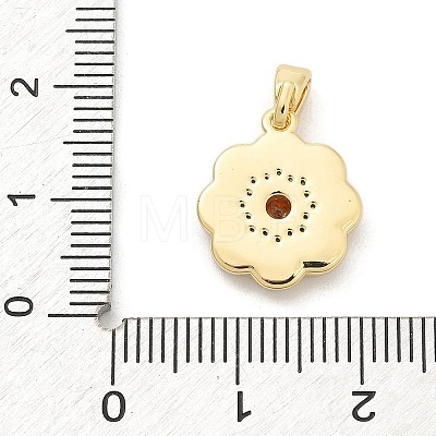 Brass Micro Pave Cubic Zirconia Pendents KK-M303-02G-07-1