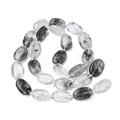 Natural Black Lodolite Quartz Beads Strands G-L650-E02-02-1