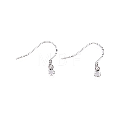 Anti-Tarnish Rhodium Plated 925 Sterling Silver Earring Hooks STER-N016-31P-1