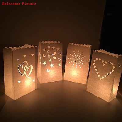 Hollow Candle Paper Bag CARB-WH0007-04-1