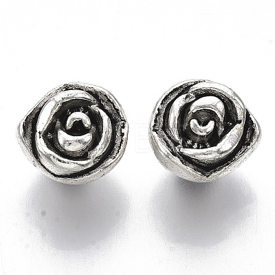 Tibetan Style Alloy European Beads TIBE-S320-092AS-LF-1