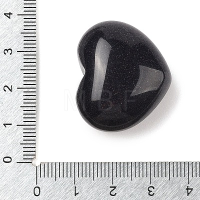 Synthetic Blue Goldstone Love Heart Stone G-I367-03K-1