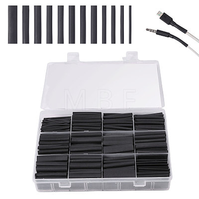 650Pcs PE Plastic Insulating Heat Shrink Tubing FIND-WH0816-218-1