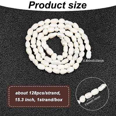 GOMAKERER 1 Strand Natural Cultured Freshwater Pearl Beads Strands PEAR-GO0001-04-1