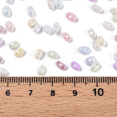 Opaque Colours Luster Glass Seed Beads SEED-T006-02A-1