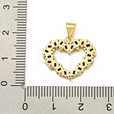 Rack Plating Brass Pave Cubic Zirconia Pendants KK-U029-09G-02-1