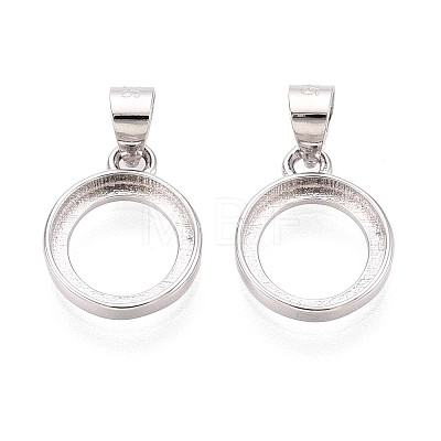 925 Sterling Silver Pendant Cabochon Settings STER-N016-87B-P-1