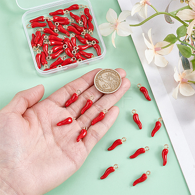 50Pcs Alloy Enamel Pendants ENAM-ME0001-02-1