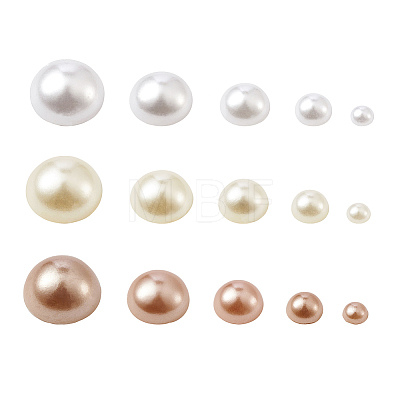 ABS Plastic Imitation Pearl Cabochons SACR-TA0001-04-1