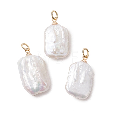 Natural Baroque Keshi Pearl Pendants PALLOY-JF05236-01-1