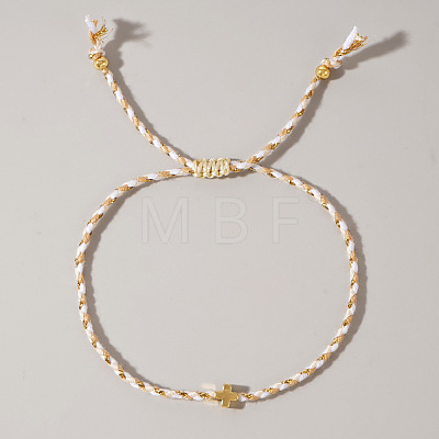 Mother's Day Adjustable Brass Bead Braided Bead Bracelets YE2550-4-1