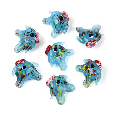 Handmade Lampwork Beads Strands LAMP-N036-22B-1
