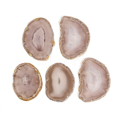Dyed & Heated Natural Agate Slice Cabochons GG-CBAAF67-01A-1
