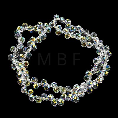 AB Color Plated Electroplate Transparent Glass Beads Strands EGLA-M030-01A-AB01-1