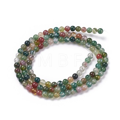 Natural Indian Agate Bead Strands G-A130-2mm-K12-1