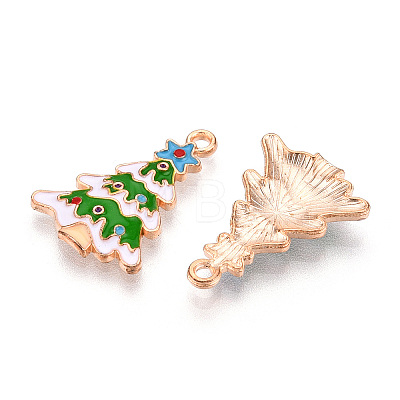 Christmas Theme Alloy Enamel Pendants ENAM-N056-403A-01-1