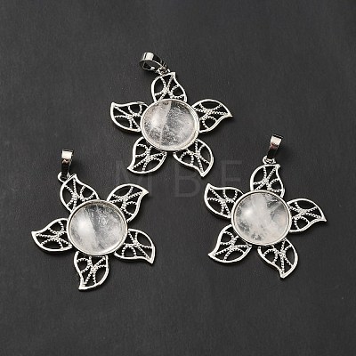 Natural Quartz Crystal Pendants G-B033-02P-15-1